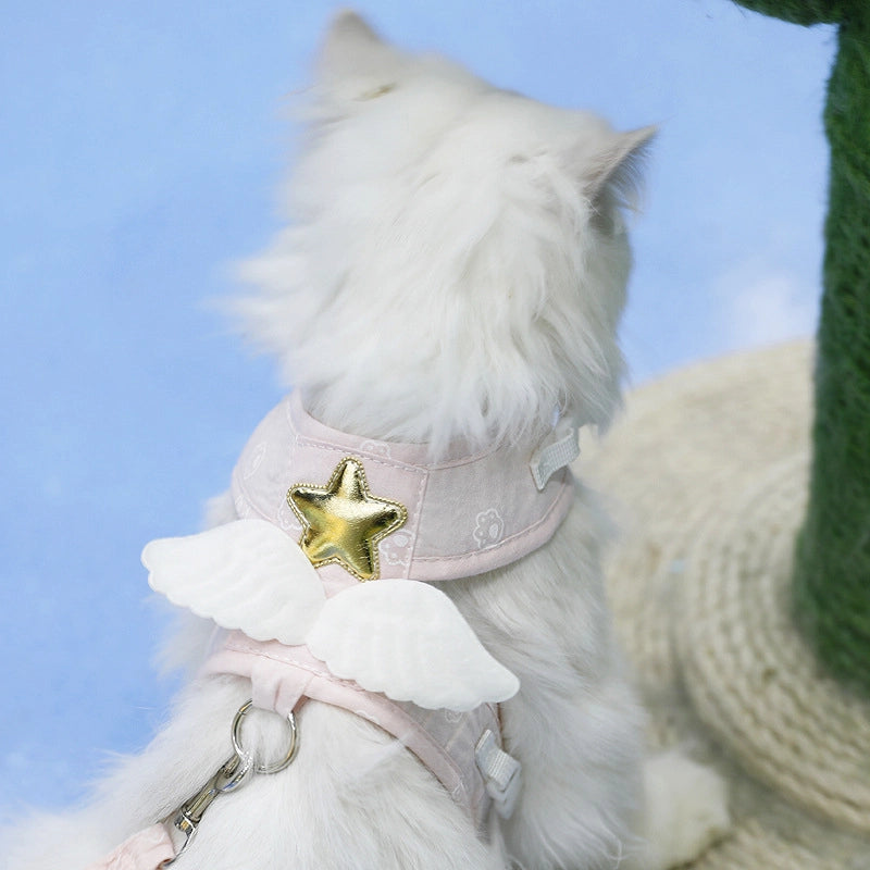 Angel Wings Cat Leash Vest Style Dog Leash Puppy Outdoor Walking Anti-escape Pet Supplies