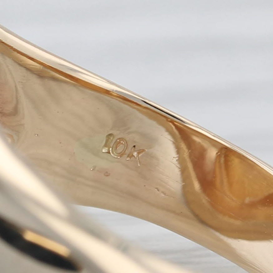 One Dollar Gold Coin Ring 10k 900 Yellow Gold Size 7 Signet US Liberty AS IS