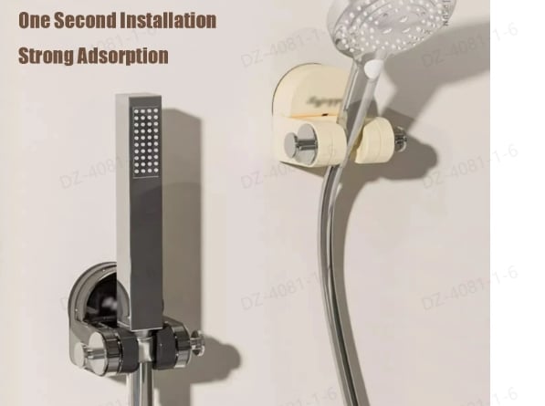 Integrated Suction Cup Shower Rack Wall Mounted Non Perforated Shower Fixture