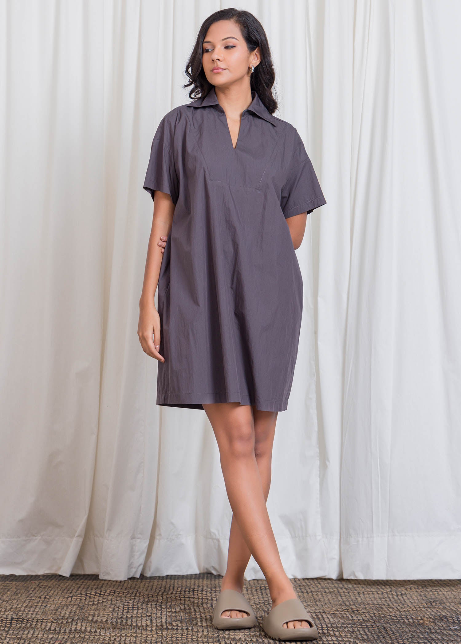 Tent Dress With Collar