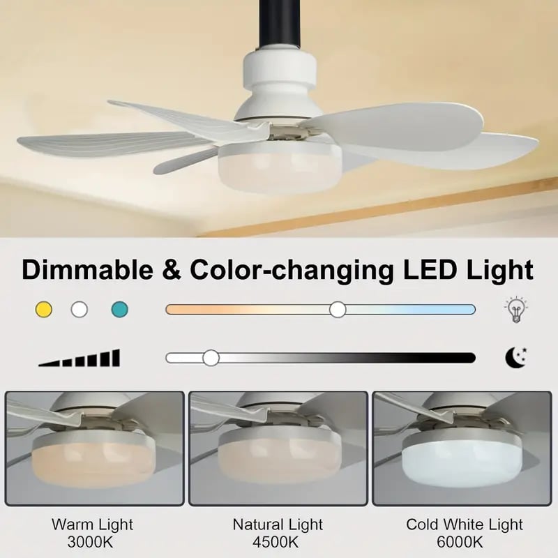 🔥SUMMER SALE- 2-IN-1 PORTABLE CEILING FAN & LIGHT with Remote Control