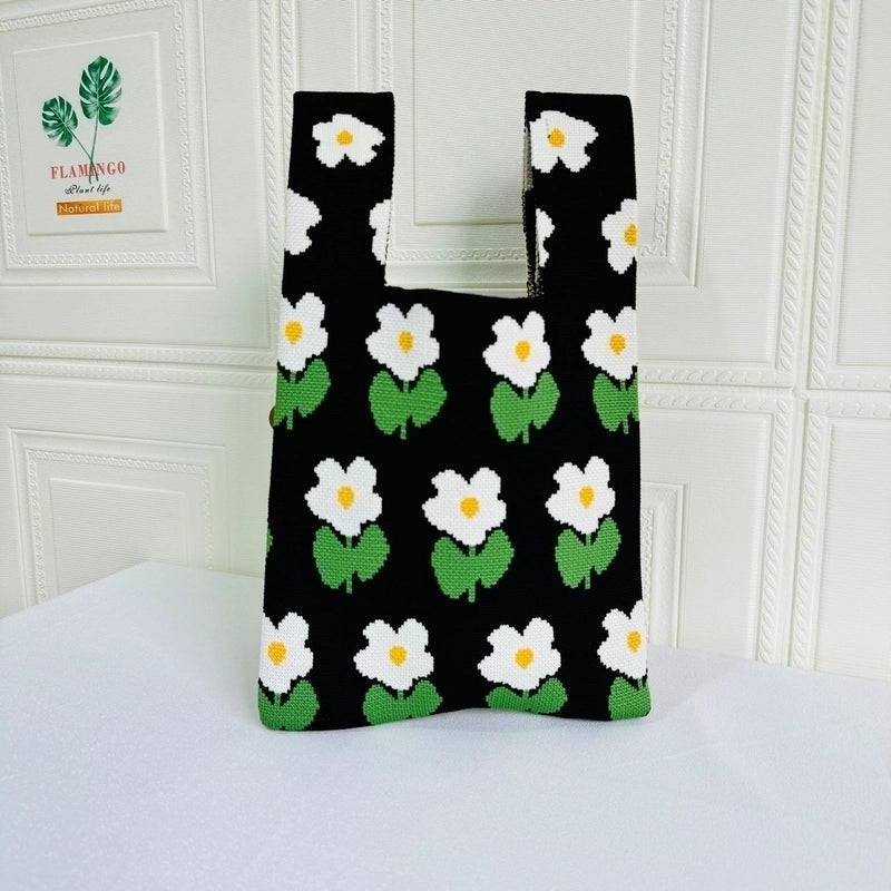 Women's Small Polyester Flower Streetwear Open