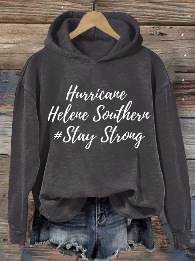 Women's Hurricane Helene Strong Print Casual Sweatshirt