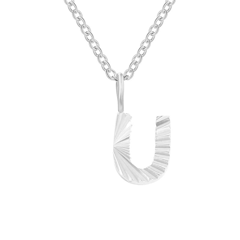 Minimalist Letter Stainless Steel Pendant Necklace In Bulk