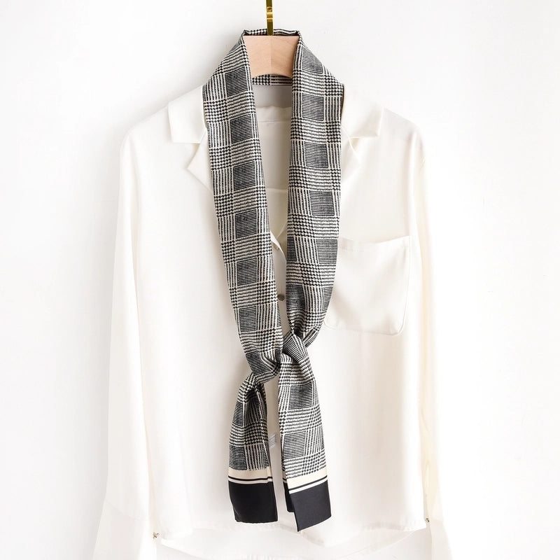 Women's Elegant Printing Satin Silk Scarf