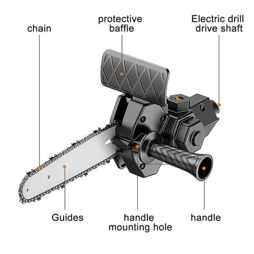 🔥Hot sale - 4/6 Inch Electric Drill Modified To Electric Chainsaw Drill Attachment