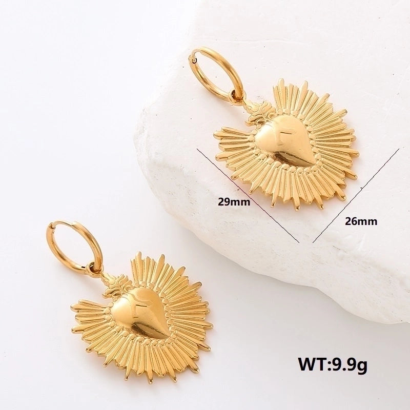 1 Pair Commute Solid Color Plating Inlay 304 Stainless Steel Turquoise 18K Gold Plated Earrings Ear Studs
