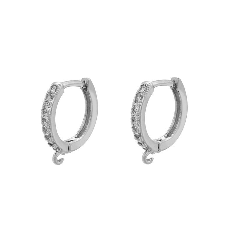 1 Pair Ig Style Minimalist Circle Plating Inlay Copper Zircon 18k Gold Plated Hoop Earrings