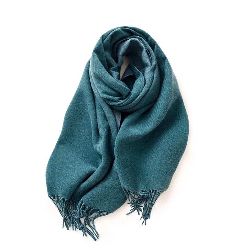 Women's Minimalist Solid Color Polyester Scarf
