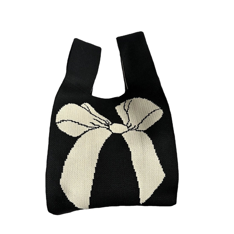 Women's Polyester Printing Color Block Cute Square Open Handbag