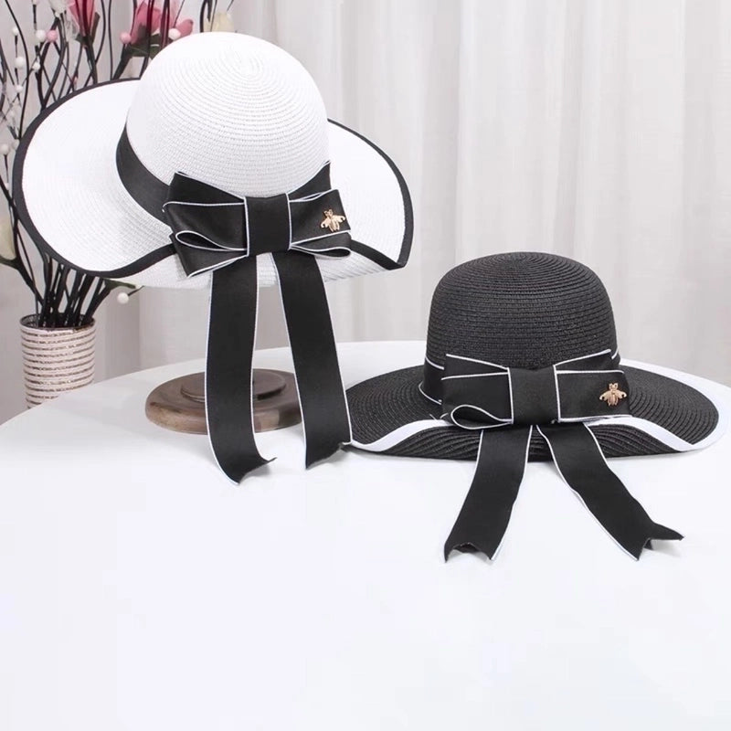 Women's Minimalist Commute Color Block Flat Eaves Sun Hat