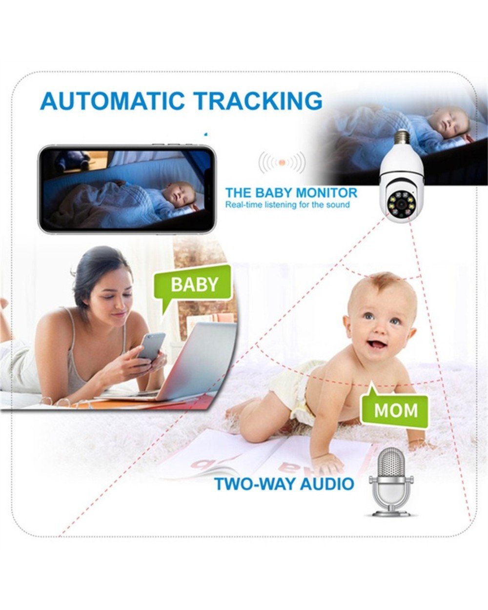 Wireless Wifi Light Bulb Camera Security Camera🔥
