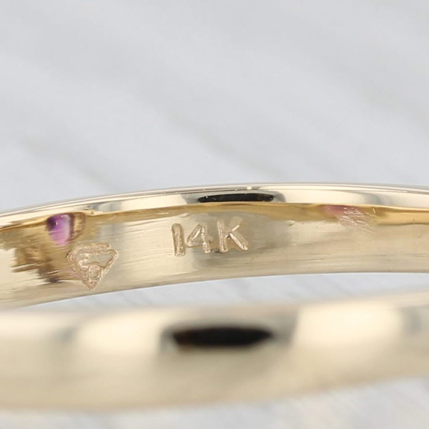 1.80ctw Amethyst Diamond Ring 14k Yellow Gold Size 8.5