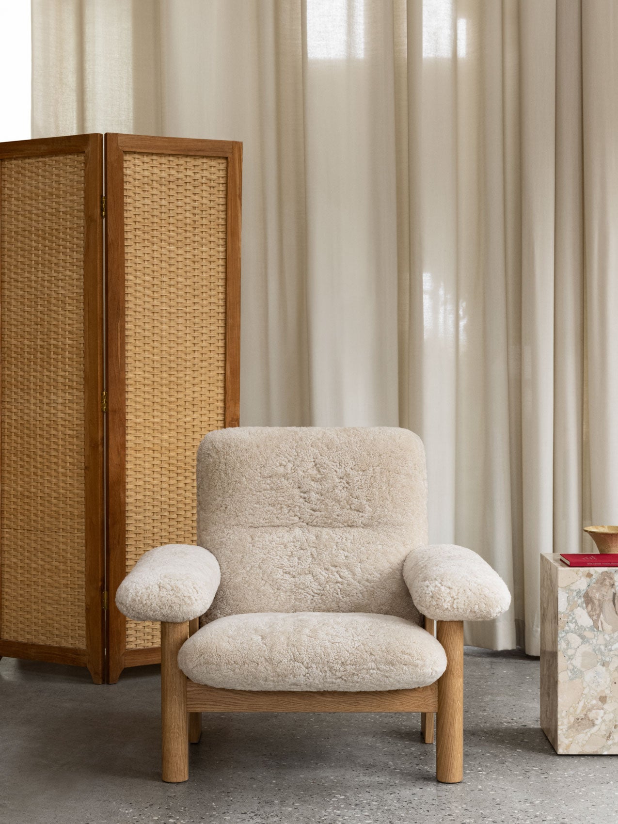 Brasilia Lounge Chair. Sheepskin
