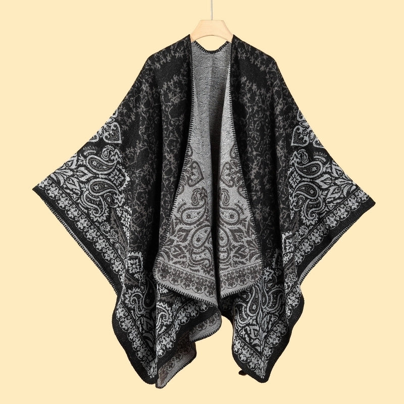 Women's Retro Graffiti Polyester Acrylic Oil Painting Shawl