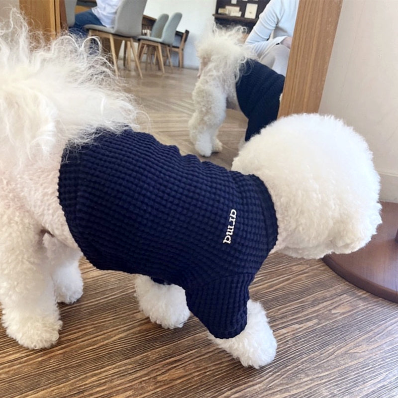 Waffle Soft Casual Dog Cat Sweater