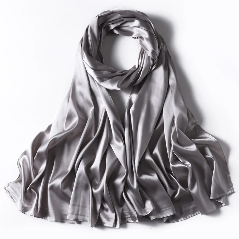 Women's Streetwear Solid Color Satin Winter Scarves