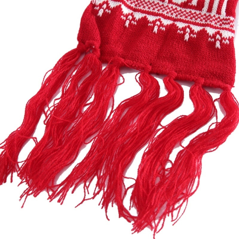 Christmas Gift Snowflake Elk Thickened Wool Couple Warm Scarf Scarf