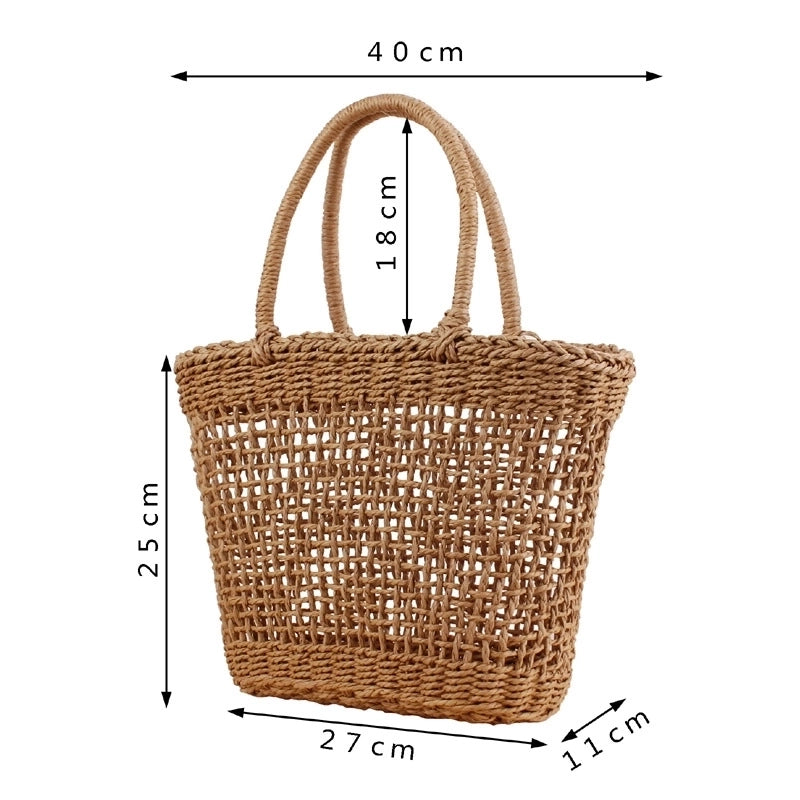 Women's Large Straw Straw Bag