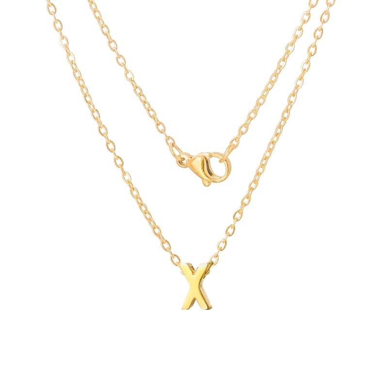 Titanium Steel Minimalist Plating Letter None Necklace