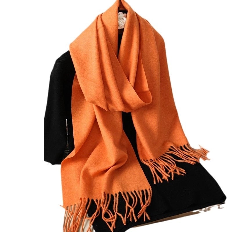 Women's Elegant Solid Color Imitation Cashmere Scarf