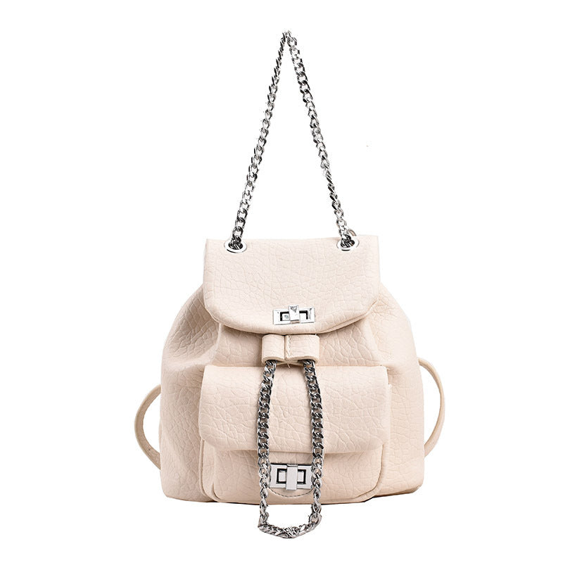 Diamond Pattern  Chain Small Backpack