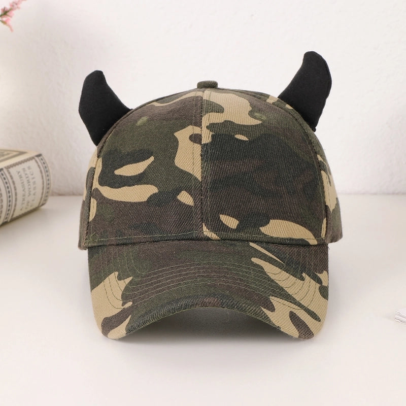 Unisex Casual Vintage Style Minimalist Camouflage Curved Eaves Baseball Cap