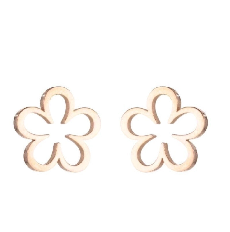 1 Pair Minimalist Sun Plating 304 Stainless Steel 18K Gold Plated Ear Studs