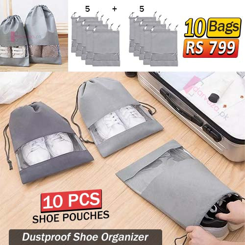 Mega Sale Offer - 10 Pcs Shoe Pouches & Dustproof Travel Organizer Rs 799