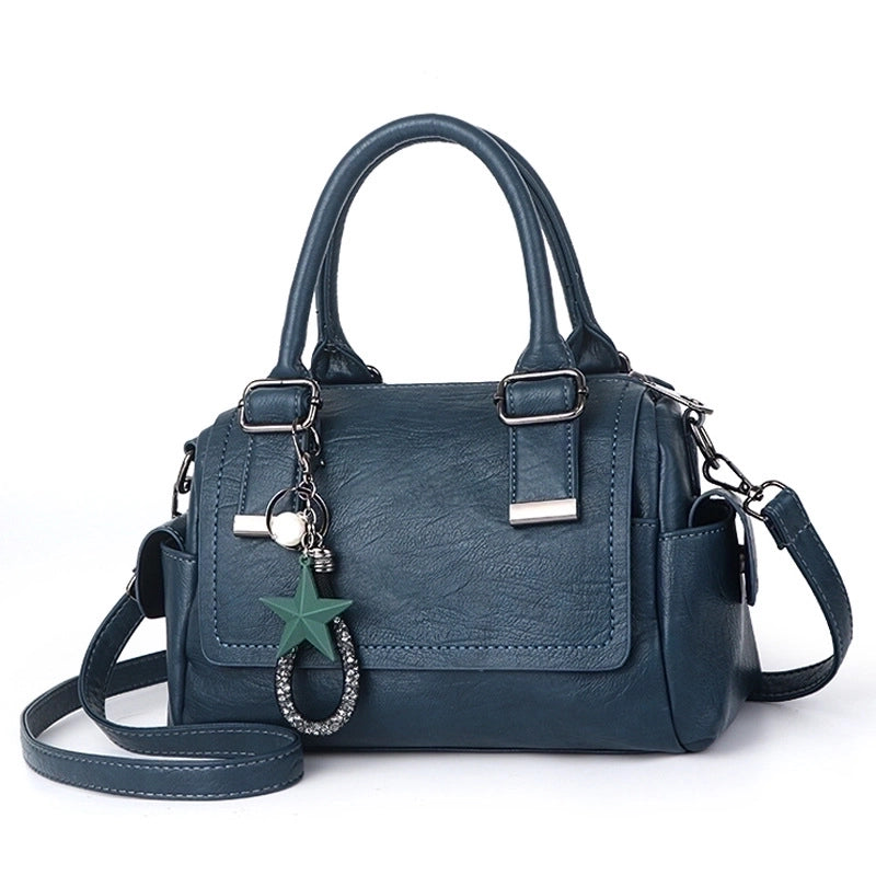 Women's Large All Seasons Pu Leather Basic Pillow Shape Bag