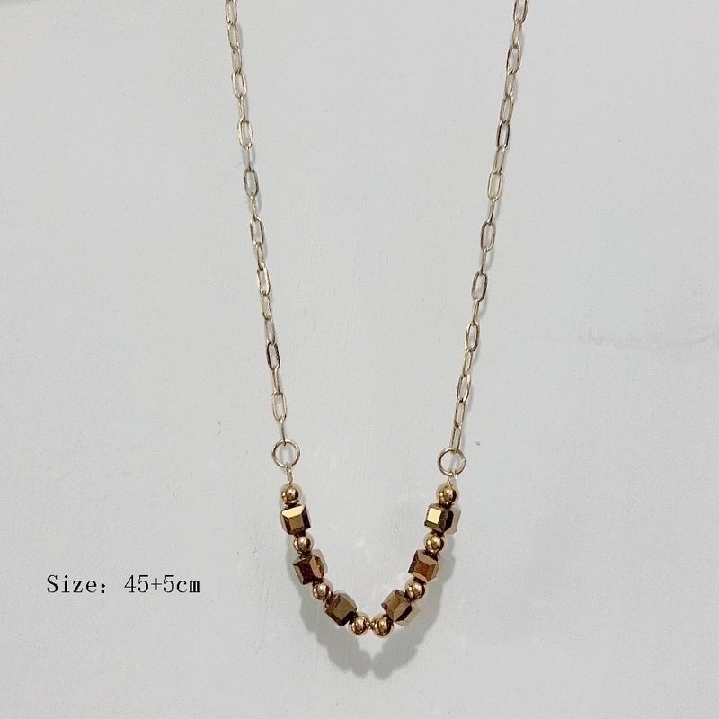 Fashion Bull Head Stainless Steel Plating Natural Stone Pendant Necklace