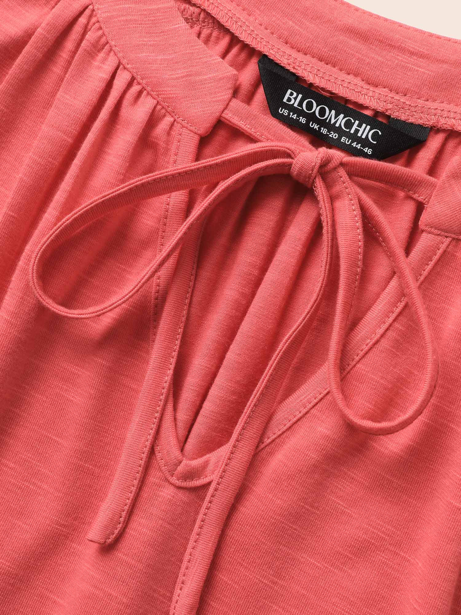 Solid Tie Knot Gathered Tank Top