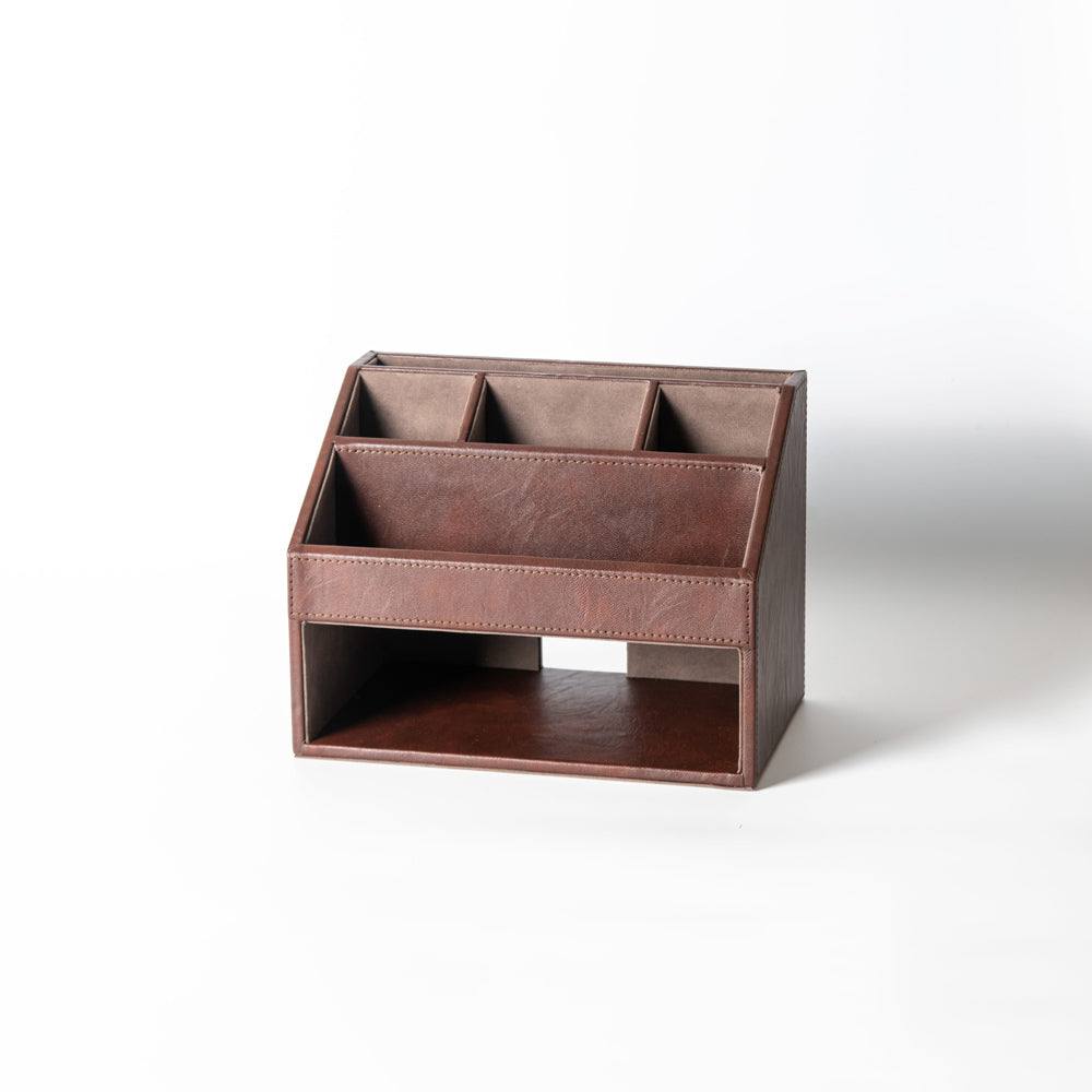 Savoy Desktop Organiser - Brown