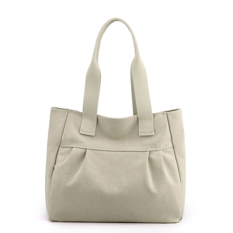 Women's Canvas Solid Color Streetwear Square Open Shoulder Bag