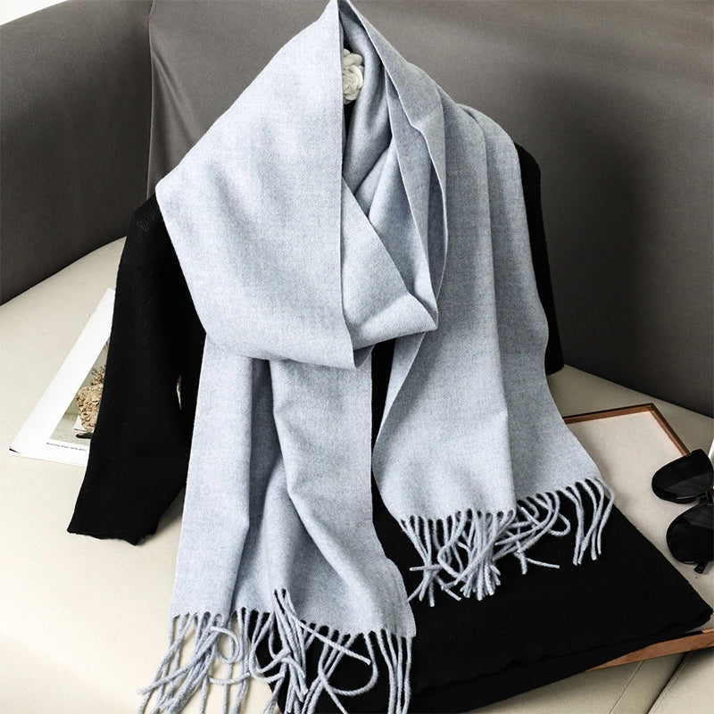 Women's Elegant Solid Color Imitation Cashmere Scarf