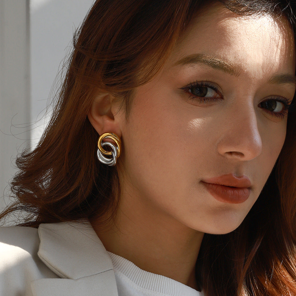 Titanium Steel Earrings Earrings Niche Earrings Stainless Steel Earrings