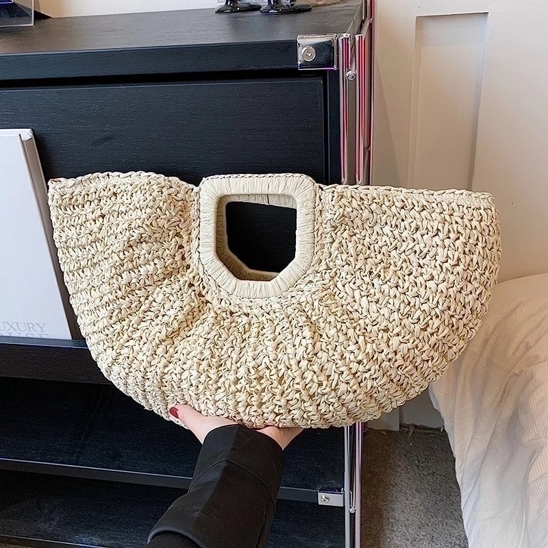 Women's All Seasons Straw Basic Handbag