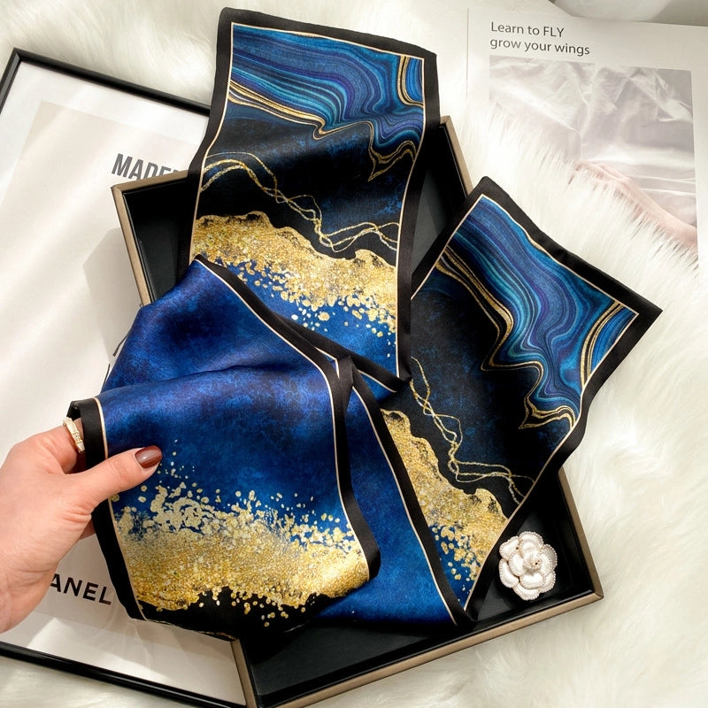 Women's Fashion Oil Painting Silk Printing Silk Scarves