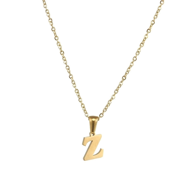 Minimalist Letter Stainless Steel Necklace 1 Piece