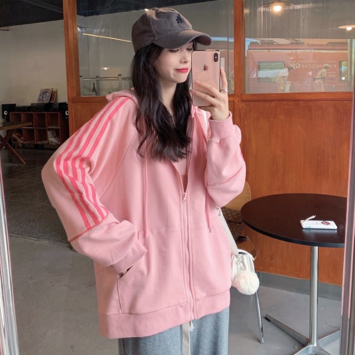 Pink hooded sweatshirt   KF30376