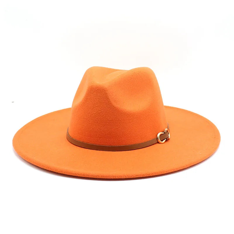 Fashion Autumn And Winter New Black Woolen Hat Jazz Hat For Men And Women 9.5cm