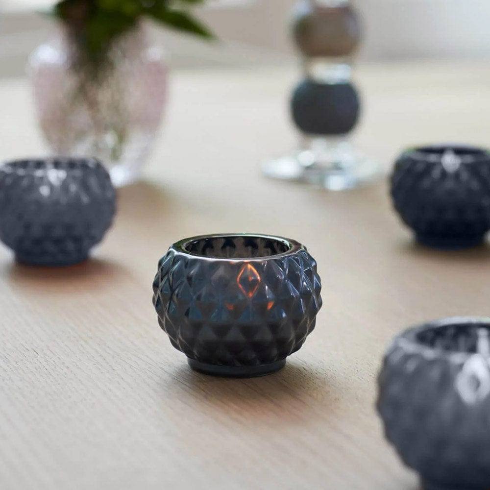 Poesia Tealight Holders. Set of 4 - Dark Blue