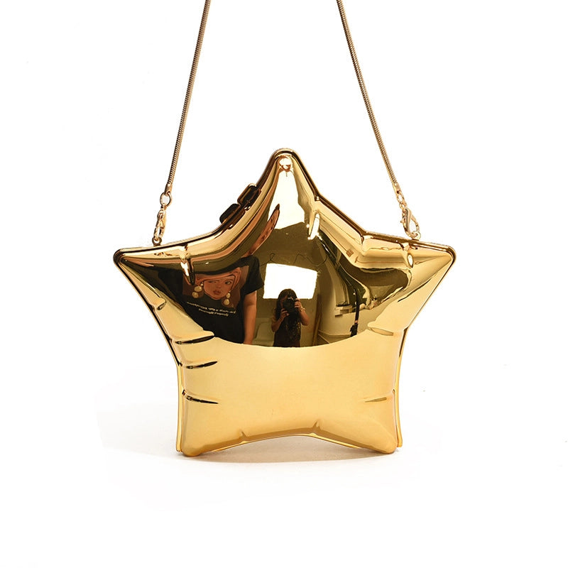 Women's PVC Solid Color Streetwear Lock Clasp Shoulder Bag