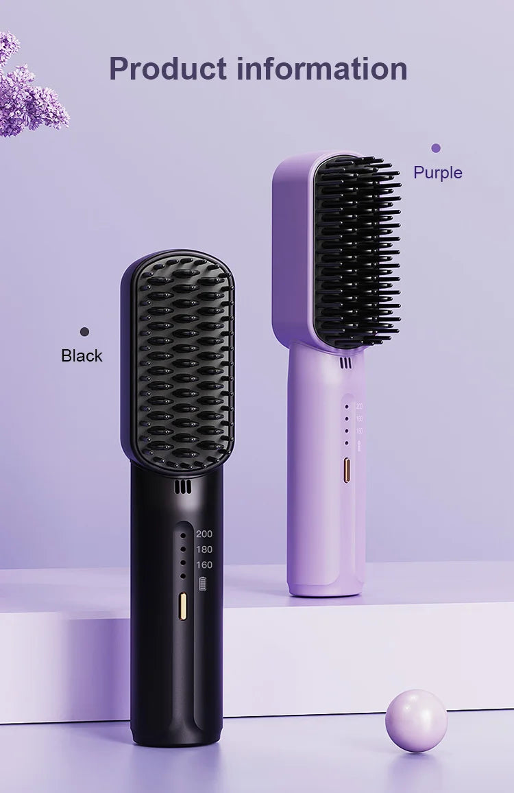 🔥Hot Sale💟Negative ions do not hurt hair-Portable cordless mini hair straightening comb