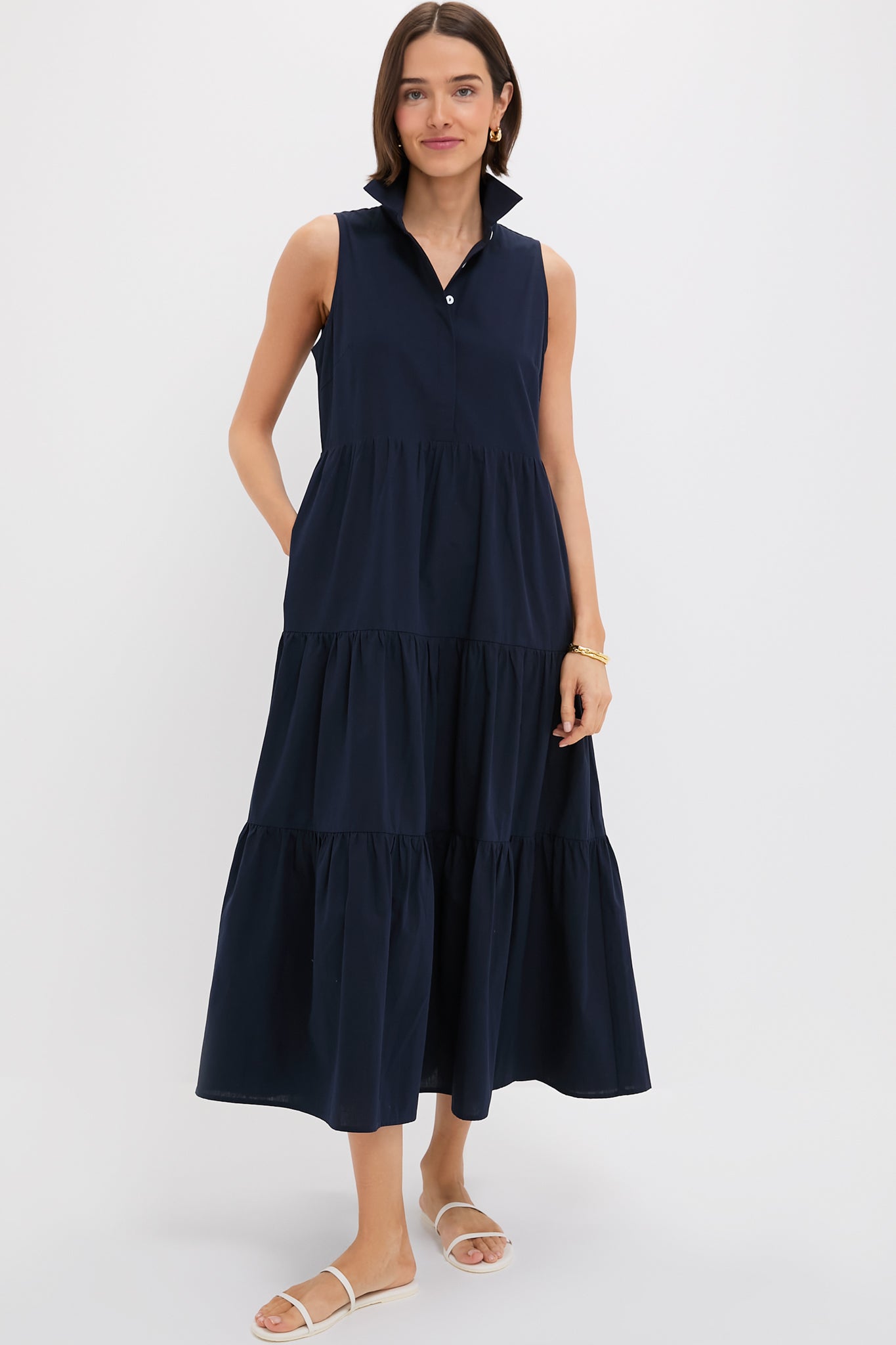 Navy Sleeveless Mabel Maxi Dress