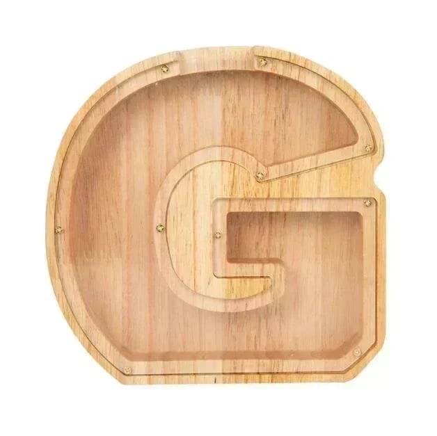 (🔥Summer Hot Sale Now-50% Off) Personalized Wooden Letter Piggy Bank - FREE SHIPPING