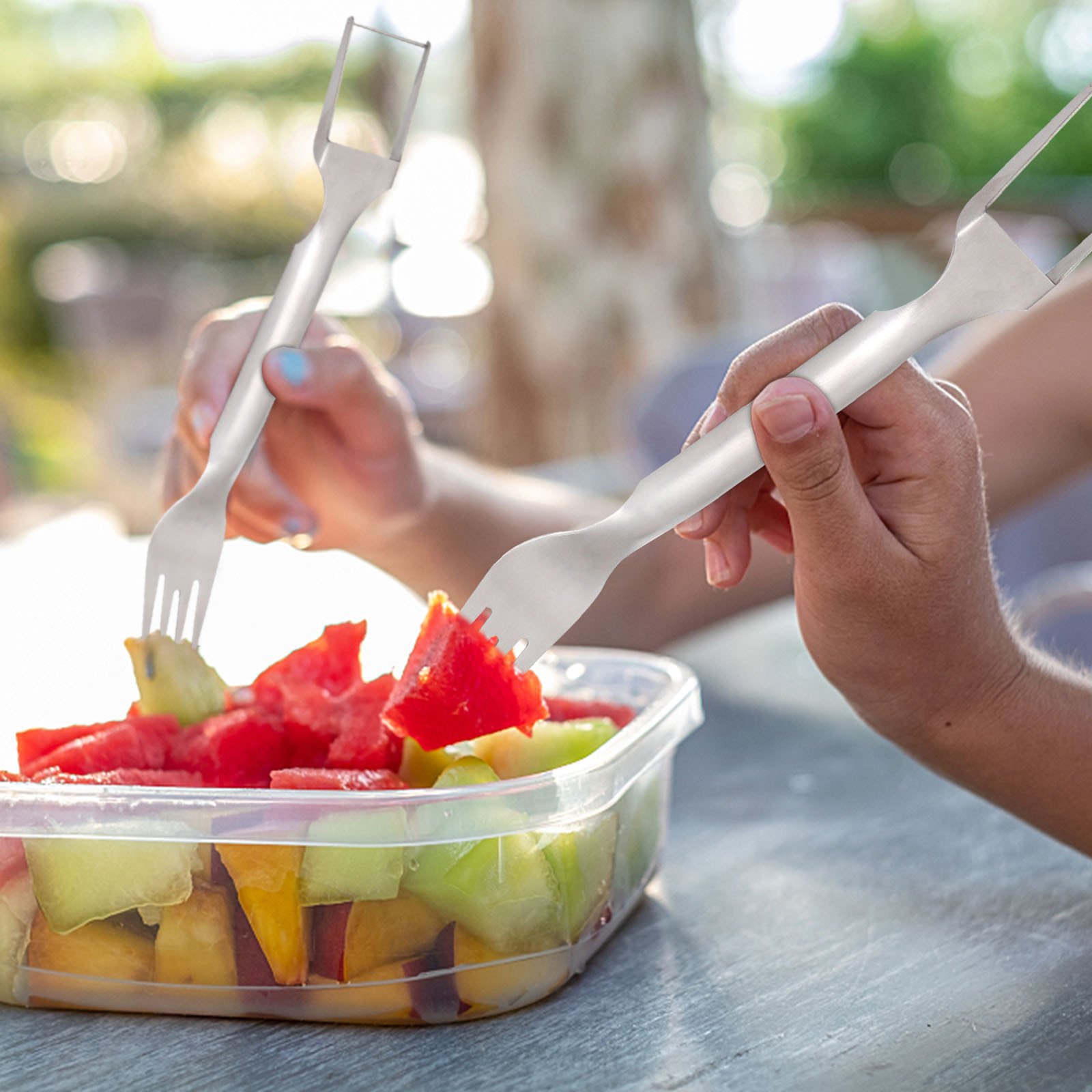 💥Last Day 49% OFF 💕2-in-1 Stainless Steel Fruit Cutter