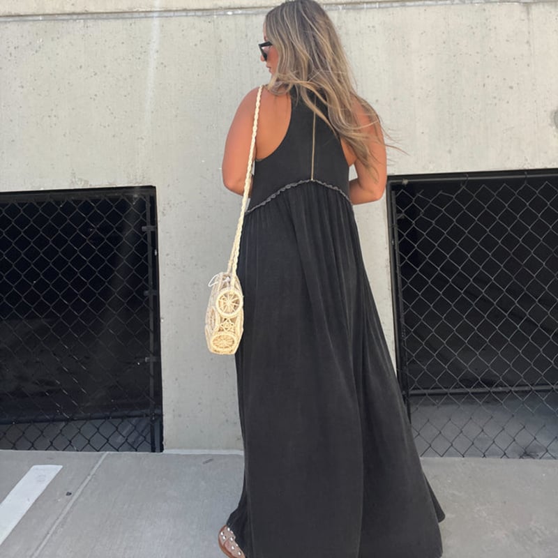 Slit Casual Simple Loose Maxi Long Dress(Buy 2 Free Shipping)