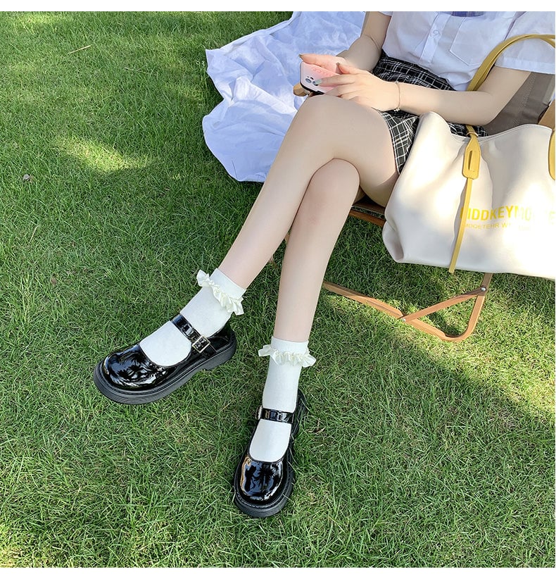 Mary Jane leather shoes  KF82842