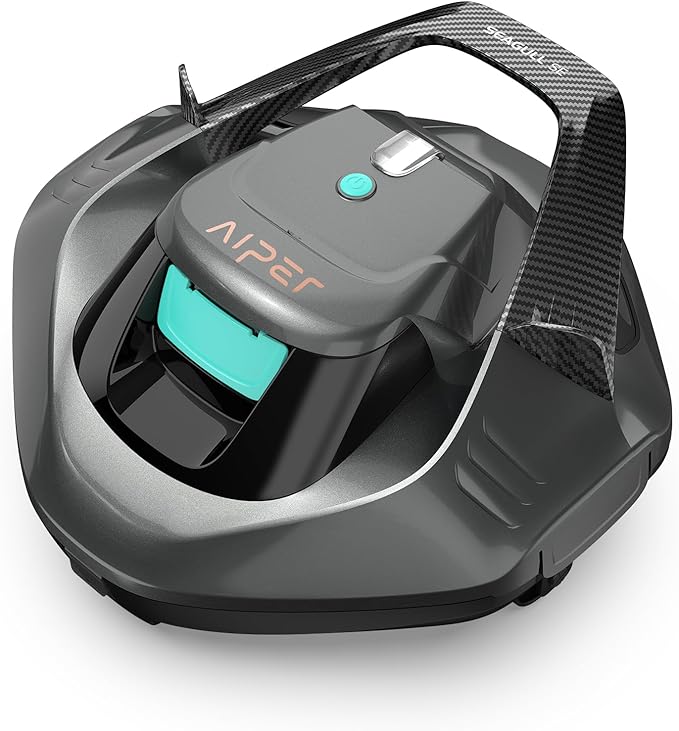 AIPER Seagull SE Cordless Robotic Pool Cleaner, Pool Vacuum with Dual-Drive Motors, Self-Parking Technology, Lightweight, Perfect for above-Ground/In-Ground Flat Pools up to 40 Feet (Lasts 90 Mins)